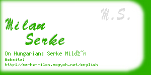 milan serke business card